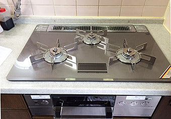 ビルトインガスコンロ交換工事　神奈川県厚木市　RHS71W15G7V-STW