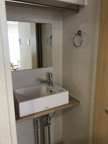 洗面化粧台交換工事　神奈川県秦野市　XGPH91D-NZS-S