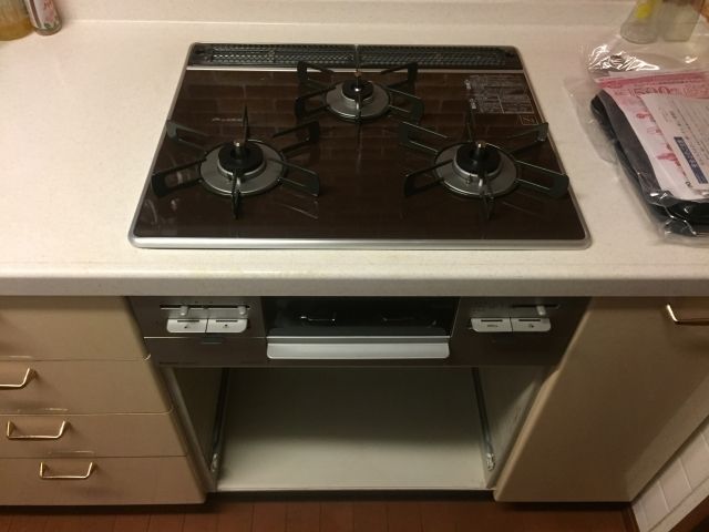 ビルトインガスコンロ交換工事　千葉県浦安市　RS31W20K10DG-VW-13A - After