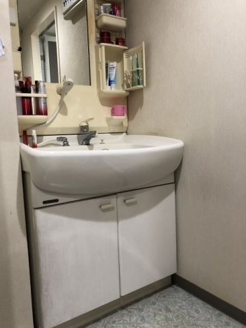 洗面化粧台交換工事　東京都多摩市　LDPB075BAGEN1A+LMPB075B1GFC1G - Before