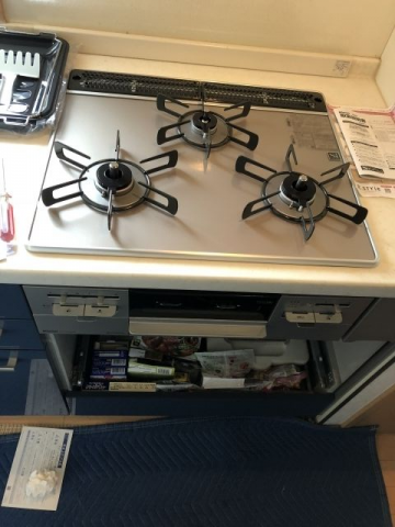 ビルトインガスコンロ交換工事　東京都渋谷区　RHS31W20A30DG-VW-13A