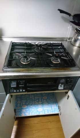 ビルトインガスコンロ交換工事　大阪府大阪市此花区　RS31W20A30DG-VW-13A - Before