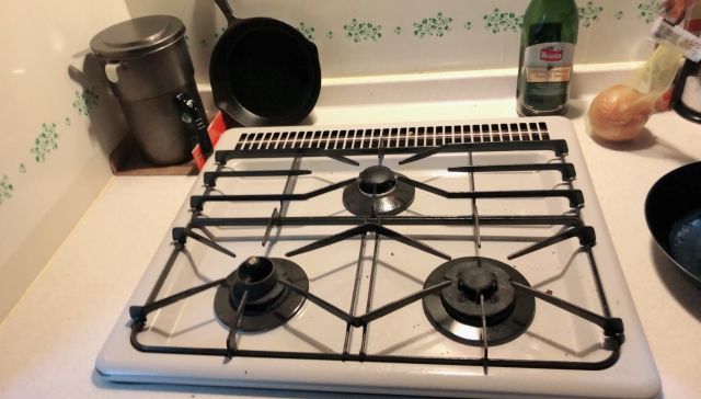 ビルトインガスコンロ交換工事　長野県長野市　RHS71W23L1RSTW-LPG - Before