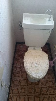 トイレ交換工事/トイレ床張替え共（化粧台撤去含む）　群馬県藤岡市　XCH3003RWSTK - Before