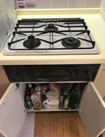 ビルトインガスコンロ交換工事　富山県富山市　RHS31W23L7RSTW-13A - Before