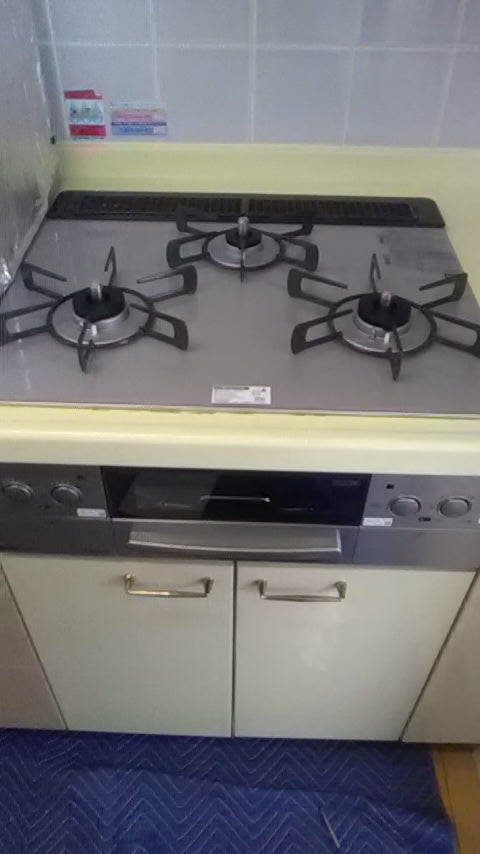 ビルトインガスコンロ交換工事　富山県富山市　RHS31W23L7RSTW-13A
