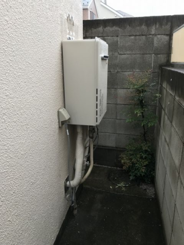 ガス給湯器交換工事　東京都三鷹市　RUF-A1615SAW-A-set-13A