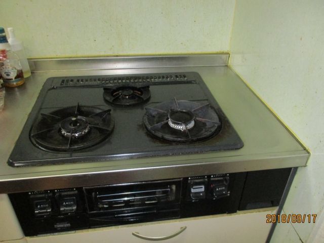 ビルトインガスコンロ交換工事　東京都荒川区　RS31W27P15DGVW-13A - Before