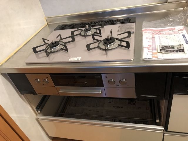 ビルトインガスコンロ交換工事　茨城県取手市　RHS31W23L7RSTW-13A - After