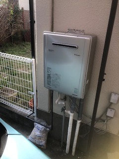 ガス給湯器交換工事　静岡県磐田市　RUF-E2405SAW-A-set-LPG