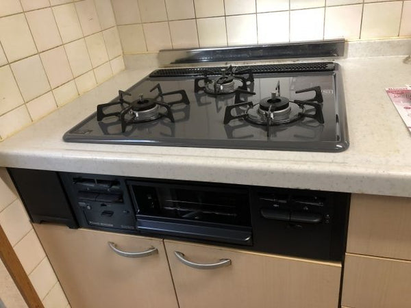 ビルトインガスコンロ交換工事　東京都大田区　RB32AM4H2S-BW-13A