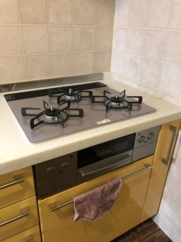 ビルトインガスコンロ交換工事　大阪府岸和田市　RHS31W23L7RSTW-13A