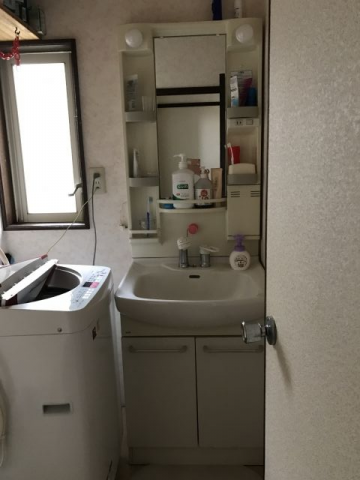 洗面化粧台交換工事　埼玉県比企郡小川町　GQM60KSCW+GQM60K1SMK+GQM001DG - Before