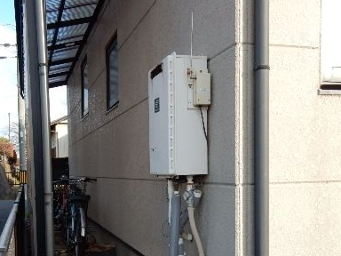 ガス給湯器 ビルトインガスコンロ交換工事　茨城県龍ケ崎市　RHS31W23L7RSTW-13A - Before
