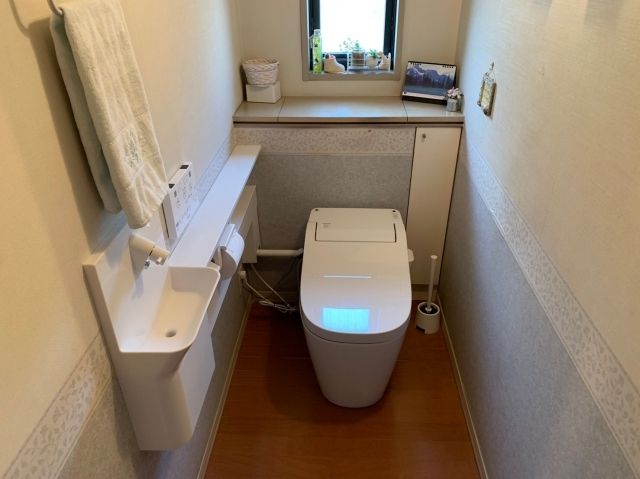 トイレ交換・アラウーノ手洗い取付工事　東京都日野市　XCH1401WS - After