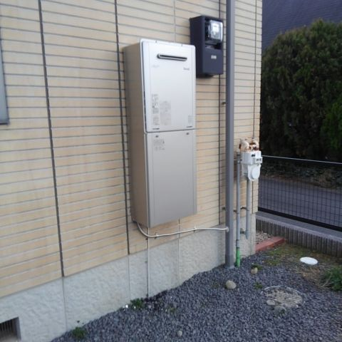 ガス給湯器交換工事　長崎県大村市　RUF-E2405SAW-A-set-13A