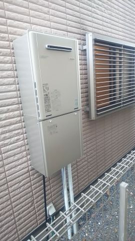 ガス給湯器交換工事　奈良県香芝市　RUF-E2405SAW-A-set-13A