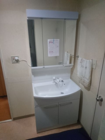 洗面化粧台交換工事　東京都江東区　GQM75KSCW-GQM75K3SMK