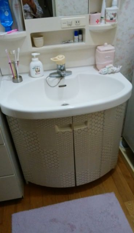 洗面化粧台交換工事　福岡県行橋市　AR2FH-755SY-D-QH2H - Before