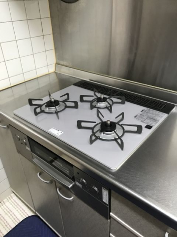 ビルトインガスコンロ交換工事　兵庫県宝塚市　RHS31W23L7RSTW-13A