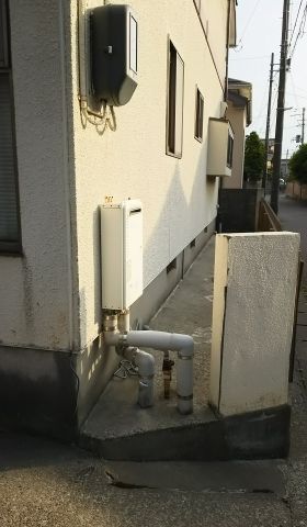 ガス給湯器交換工事　新潟県新潟市西区　GQ-2039WS-set-13A