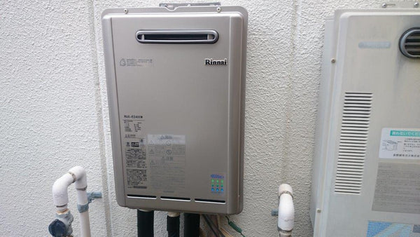 給湯器・電熱交換・ドレン排水延長工事　長野県長野市　RUX-E2400W-set