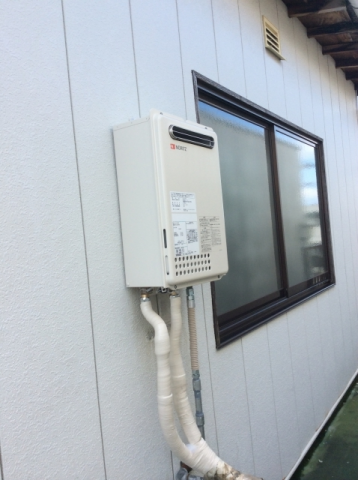 給湯器・ガス・給水配管交換工事　兵庫県加東市　GQ-2437WS-set