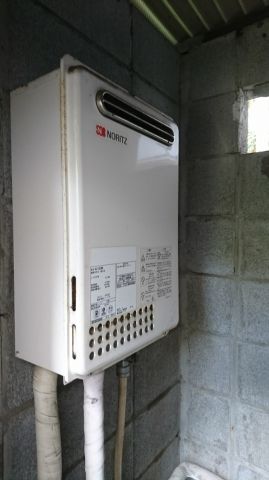 ガス給湯器交換工事　東京都昭島市　GQ-2439WS-1-set-LPG