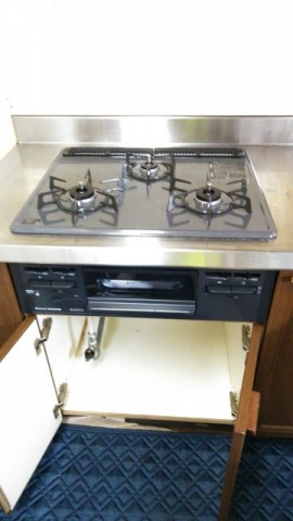 ビルトインガスコンロ交換工事　群馬県伊勢崎市　RB32AM4H2S-BW-LPG