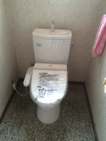 トイレ交換工事　岐阜県土岐市　CS230BM-SH231BA-W
