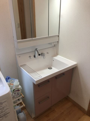 洗面化粧台交換工事　千葉県鎌ケ谷市