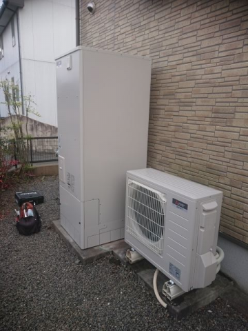 エコキュート トイレ交換工事　熊本県熊本市北区　SRT-S374U-set