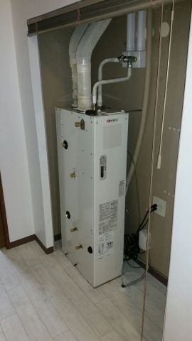 石油給湯器交換工事　北海道札幌市中央区　OTH-4701AFF