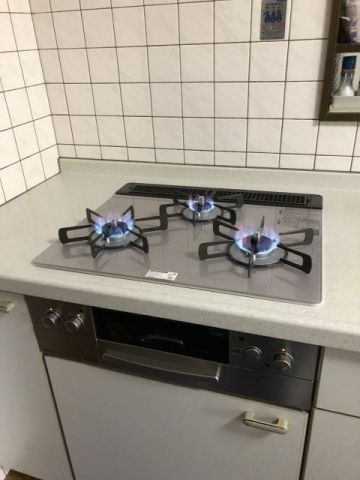 ビルトインガスコンロ交換工事　大阪府高石市　RHS31W23L7RSTW-13A