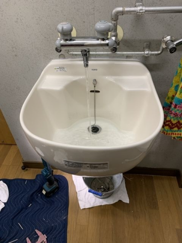 洗濯流し交換工事　神奈川県鎌倉市　SK507