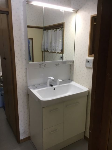 洗面化粧台交換工事　千葉県千葉市中央区　FTV1H-755SY-set2-VP1W - After