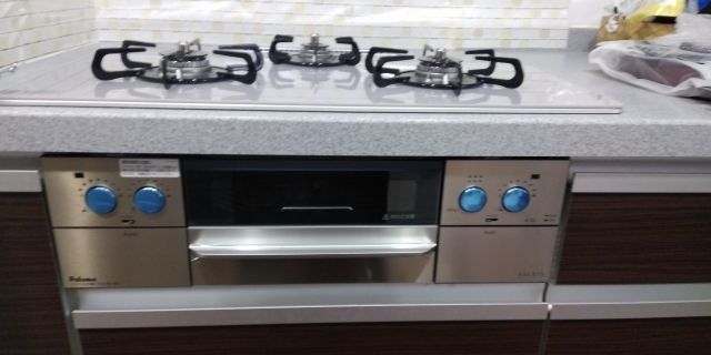 ガス給湯器 ビルトインガスコンロ交換工事　東京都三鷹市　PD-821WS-75GJ-13A - After