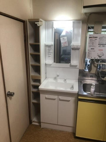洗面化粧台交換工事　東京都新宿区　RESK06A1