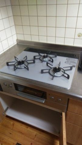 ビルトインガスコンロ交換工事　栃木県那須郡那須町　RHS31W23L7RSTW-LPG - After