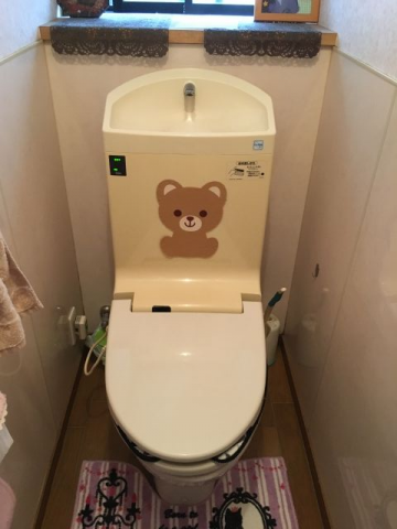 トイレ 洗面化粧台交換工事　千葉県富里市　XCH3013WST - Before