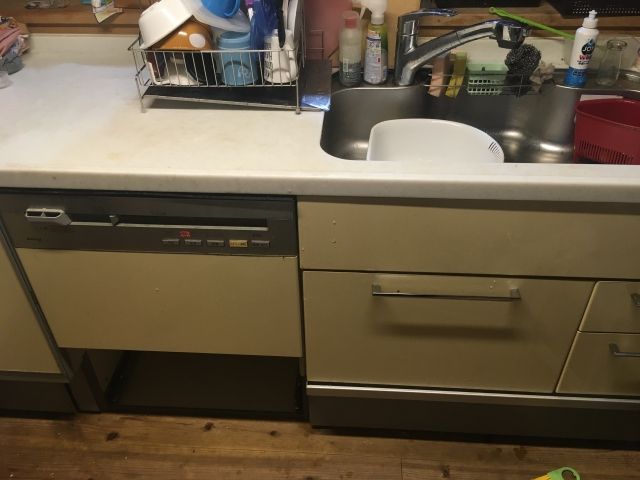 ビルトイン食洗機交換工事　徳島県徳島市　JUGS60MS8WD - Before