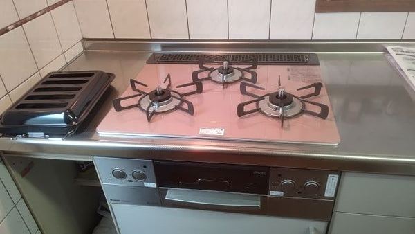 ビルトインガスコンロ ガス給湯器交換工事　愛媛県松山市　RHS31W23L8RSTW-LPG