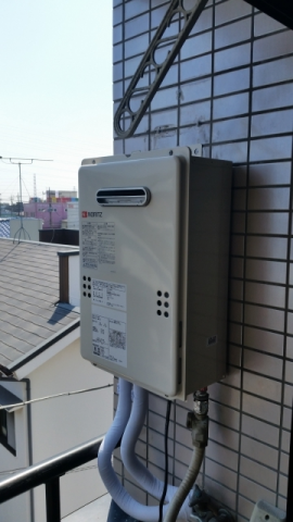 給湯器交換工事(笹原）　東京都足立区　GQ-1639WS