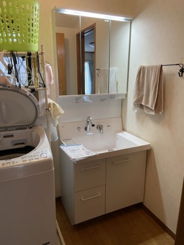洗面化粧台交換工事　埼玉県さいたま市南区　AR3H-755SY-D-VP1H