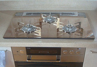 ビルトインガスコンロ交換工事　山梨県甲府市　RHS71W15G23R-STW