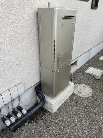 ガス給湯器交換工事　群馬県桐生市　RUFH-E2405SAW-A-set-13A