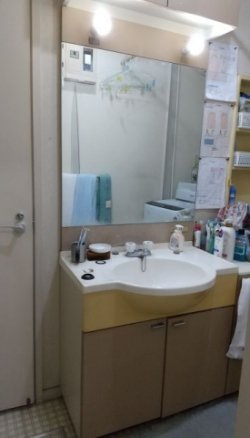 洗面化粧台交換工事　神奈川県横浜市栄区　LDPB075BAGE-set1-A - Before