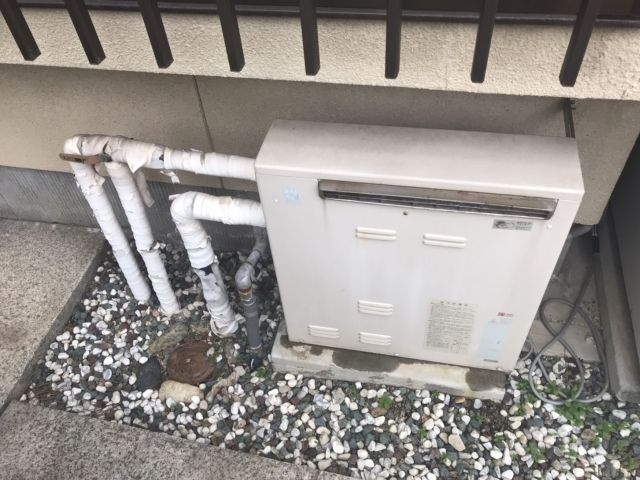 ガス給湯器交換工事　広島県呉市　RUF-A2400SAG-B-set-LPG - Before