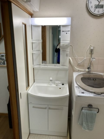 洗面化粧台交換工事　和歌山県和歌山市　GQM60KSCW-set1