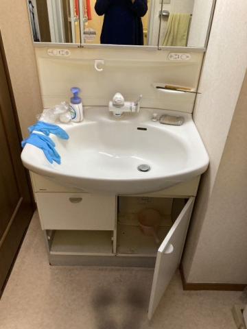 洗面化粧台 ビルトインガスコンロ交換工事　東京都足立区　AR3H-755SY-set3-VP1H - Before
